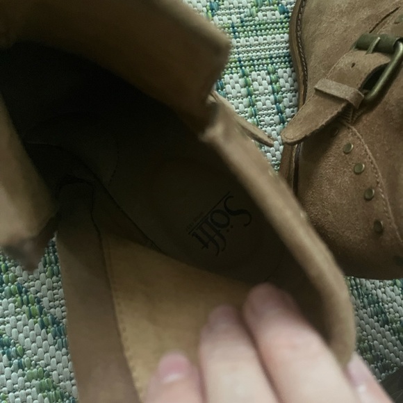 SOFFT Booties Light Brown Suede 9.5/10 Western Style VGUC Boho Fall Boots - Picture 7 of 7